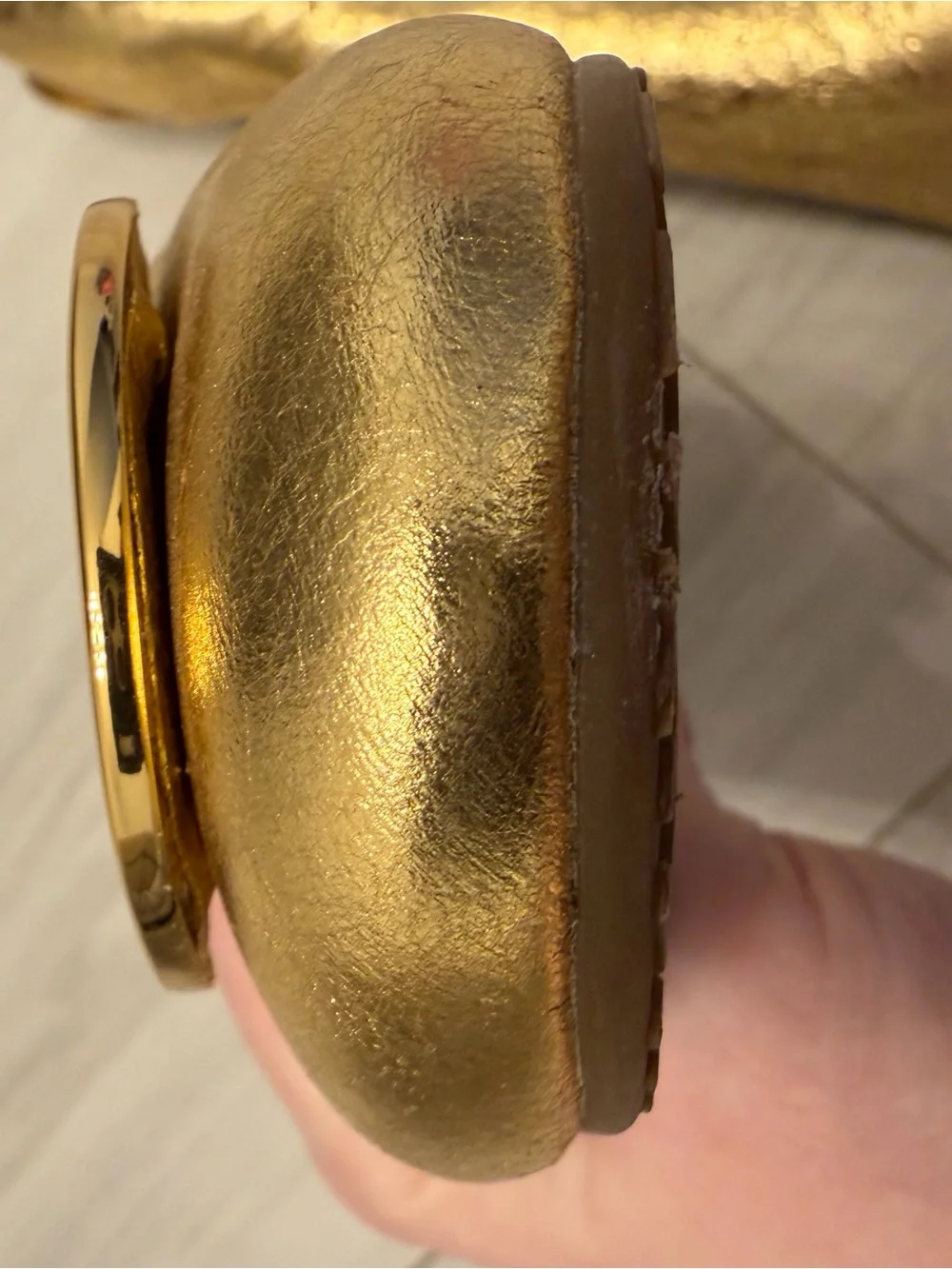 Tory Burch Gold Leather Ballet Flats